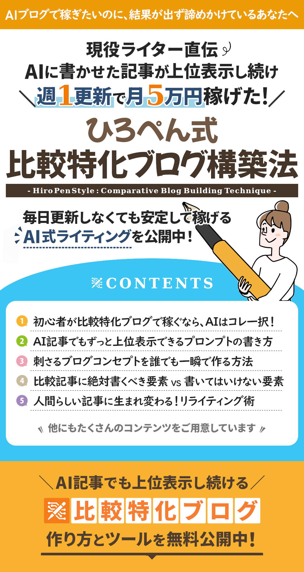 ひろぺん式比較特化ブログ構築法